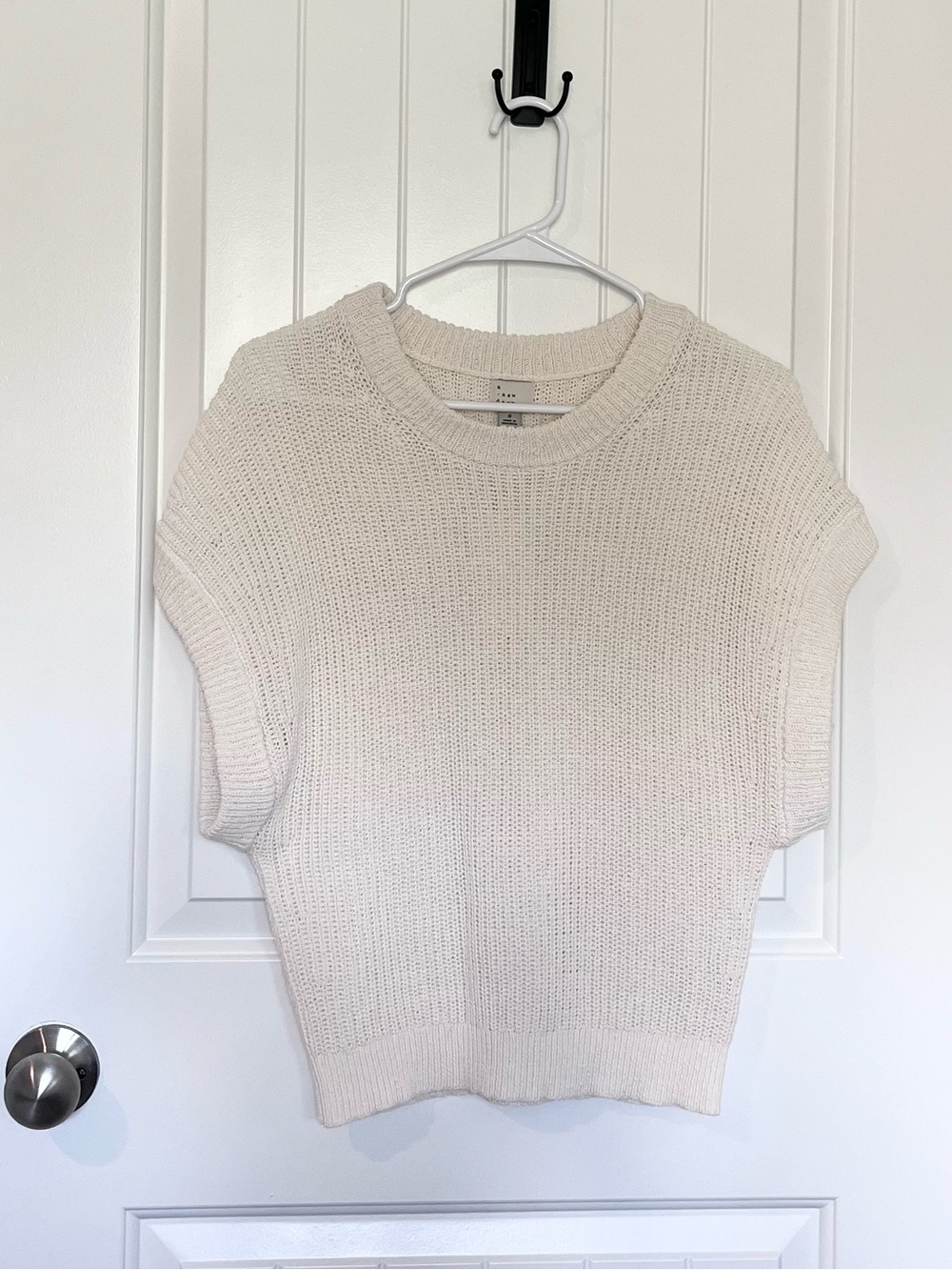 A New Day Sleeveless Knit Sweater Vest - Cream